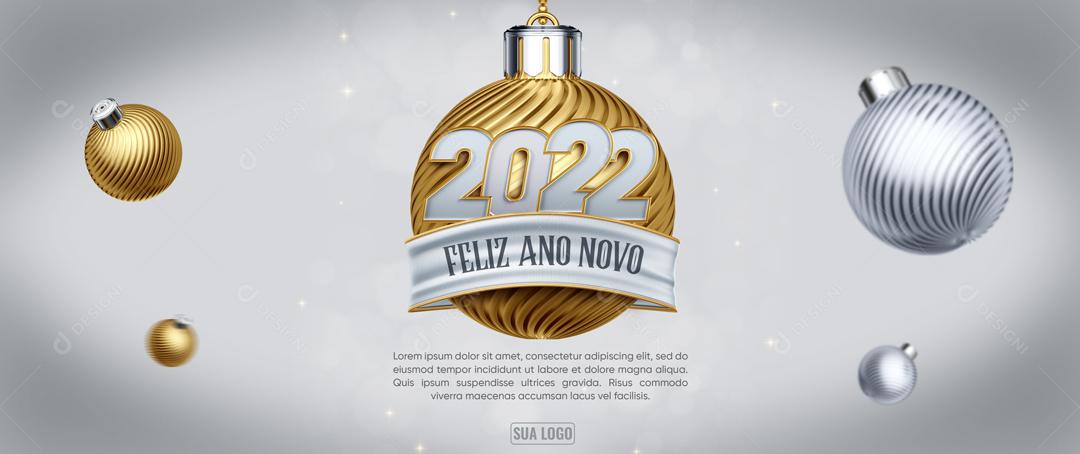 Feliz Ano Novo 2022 Boas Festas Social Media PSD Editável