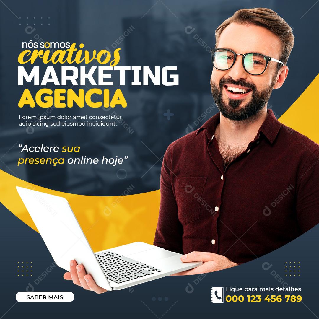 Nós Somos Criativo Marketing Agências Webinar Social Media PSD Editável