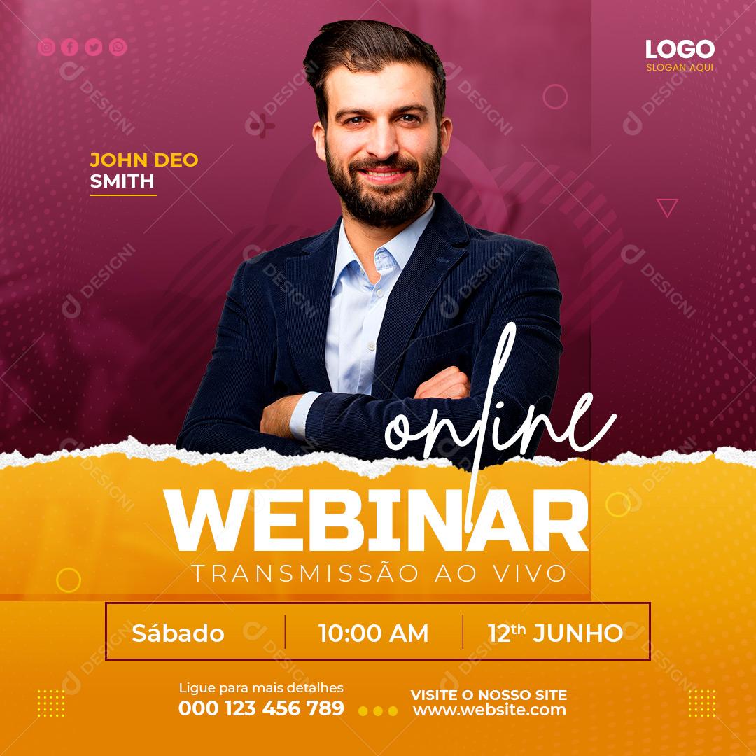 Webinar Online Agência Social Media PSD Editável