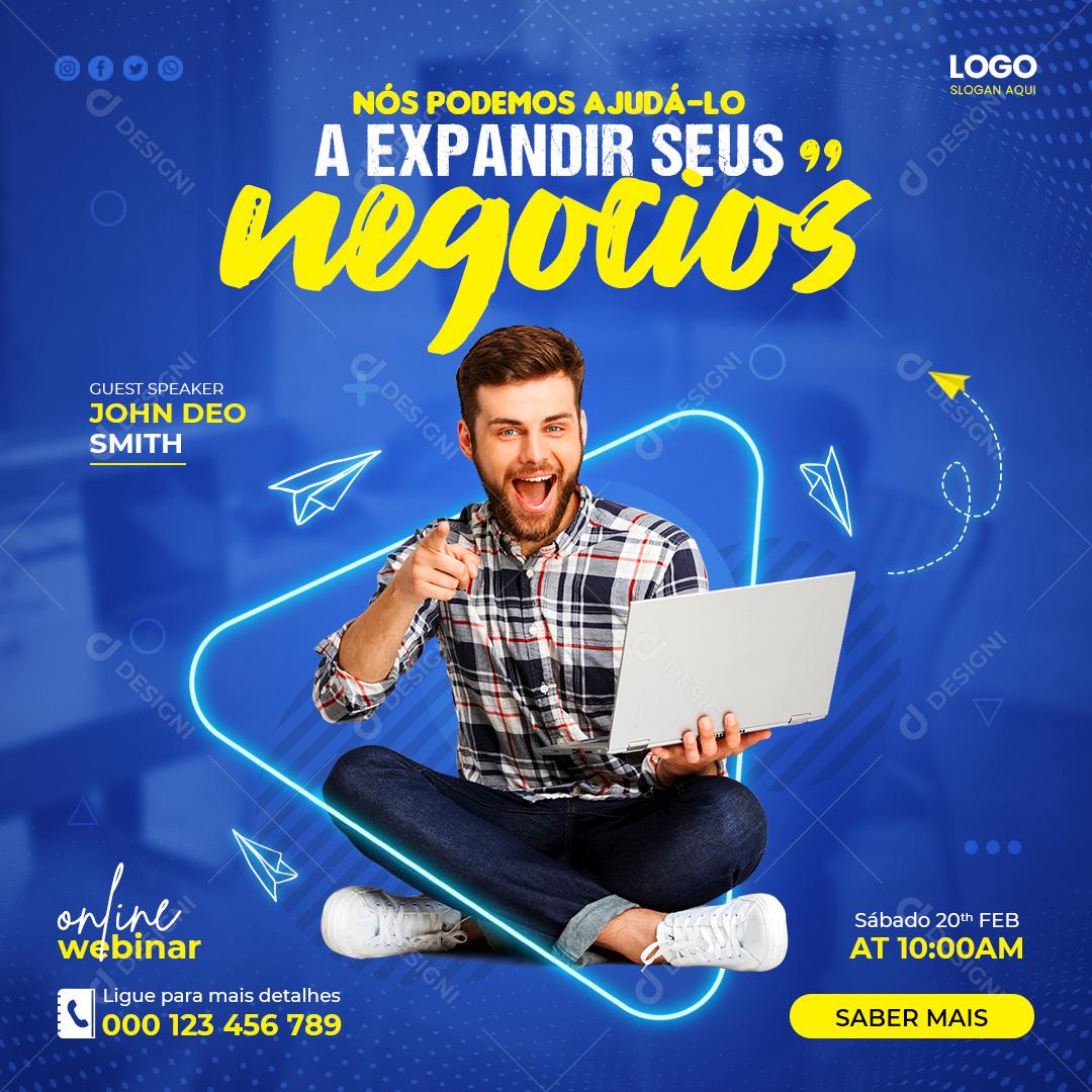 Webinar Agências A Expandir Seus Negocios Social Media PSD Editável