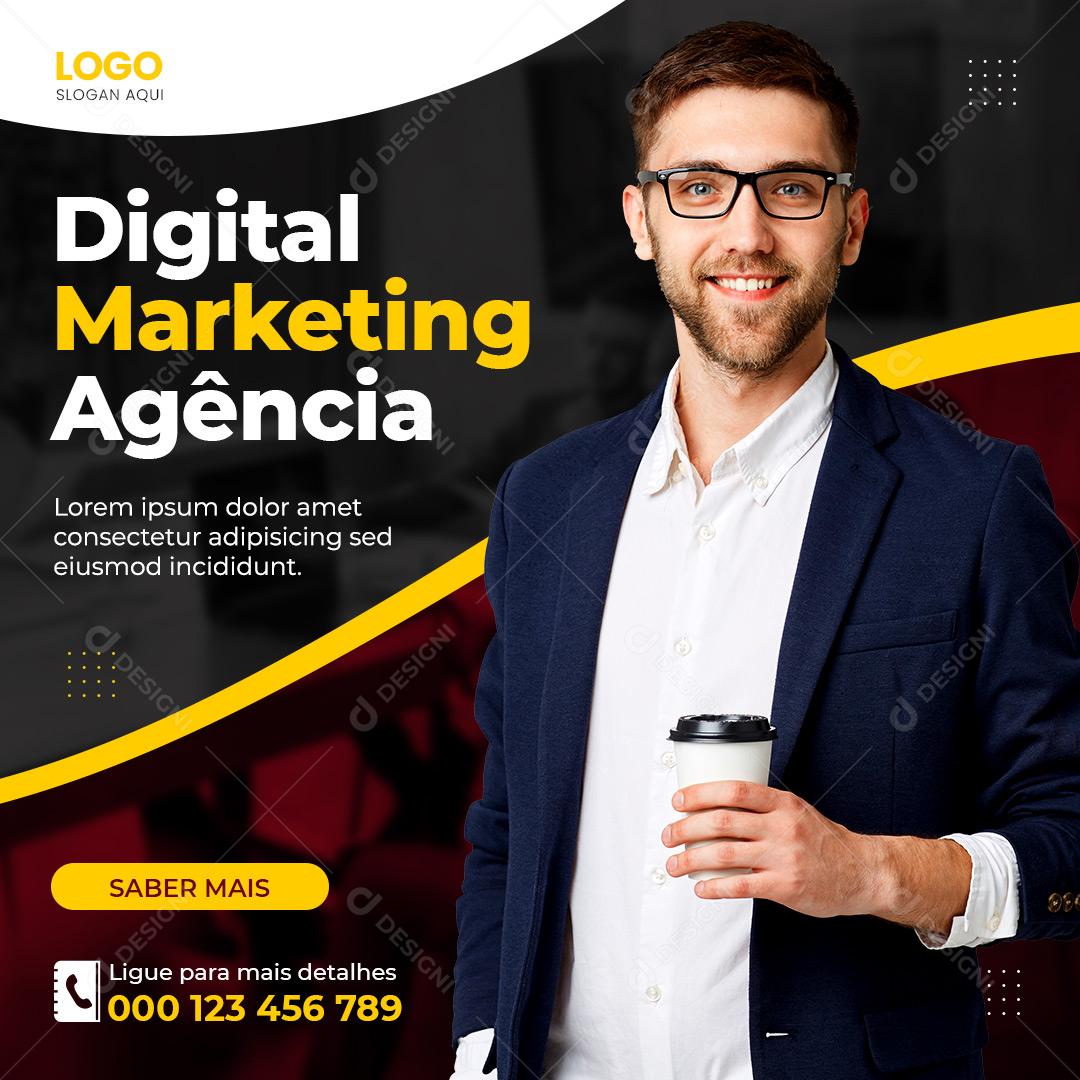 Agências Digital Marketing Social Media PSD Editável