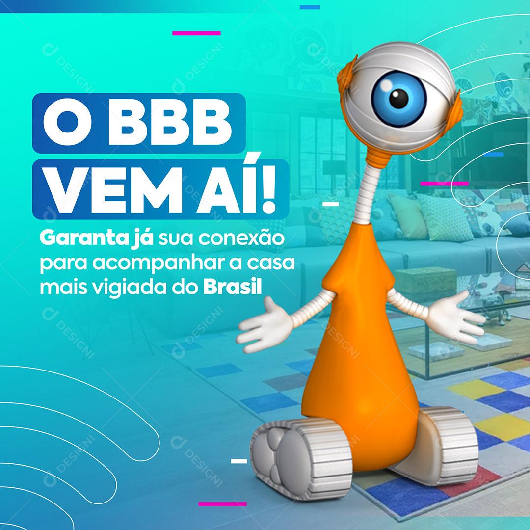 Post Provedor De Internet Big Brother Brasil Social Media PSD Editável