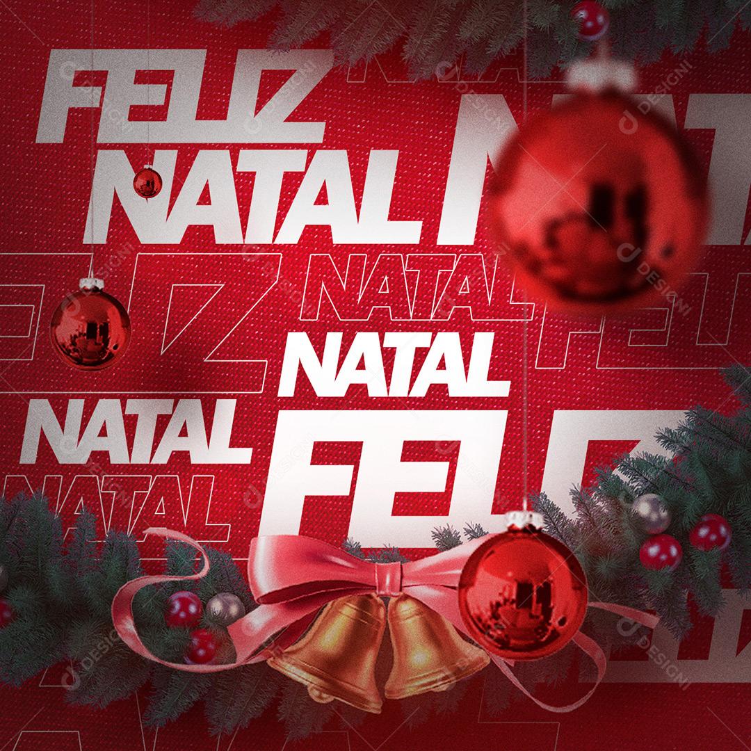 Feliz Natal 25 De Dezembro Social Media PSD Editável