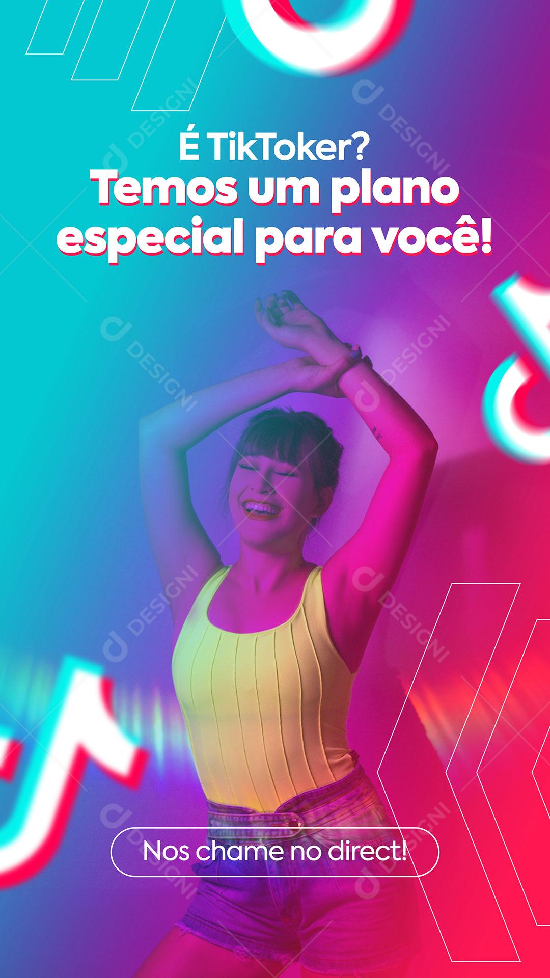 Social Media Provedor De Internet Para TikToker Story PSD Editável