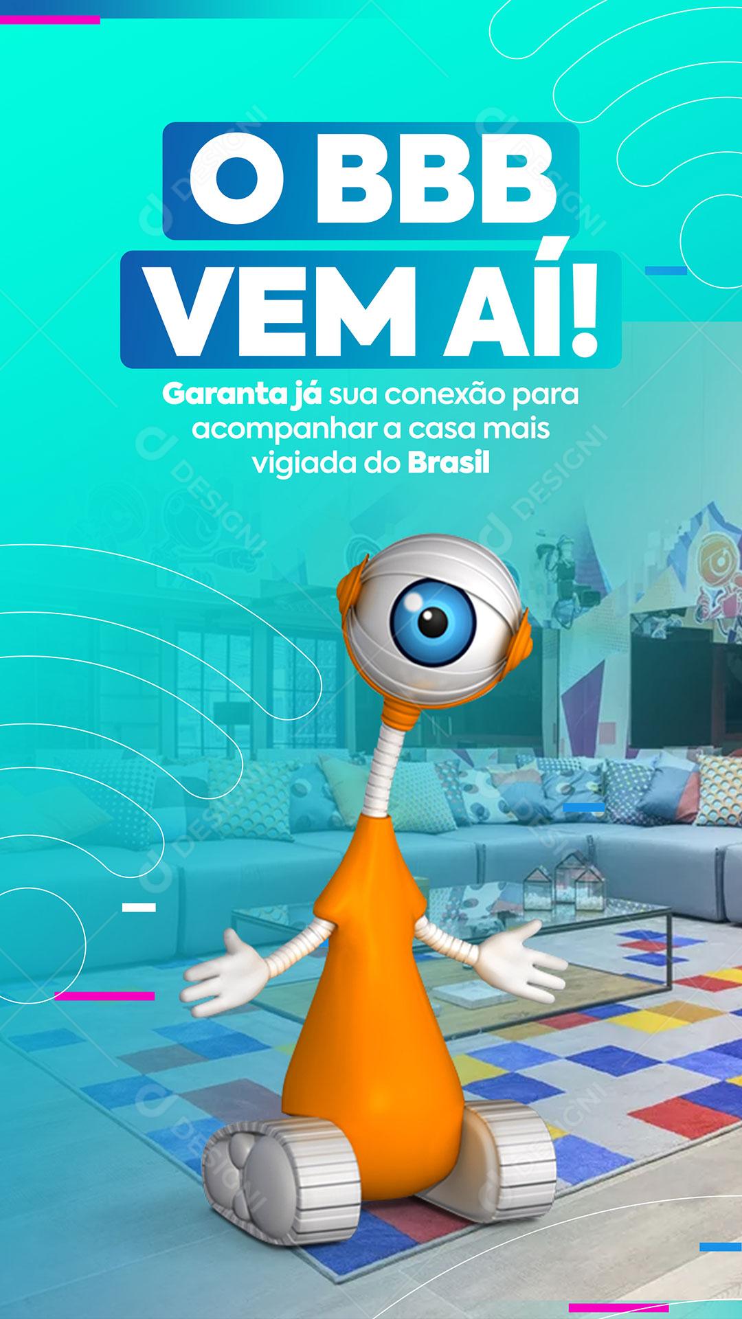 Post Provedor De Internet Big Brother Brasil Story PSD Editável
