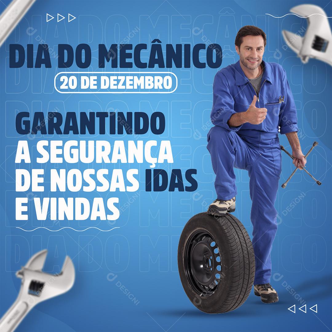 Social Media Dia Do Mecânico Datas Comemorativas PSD Editável
