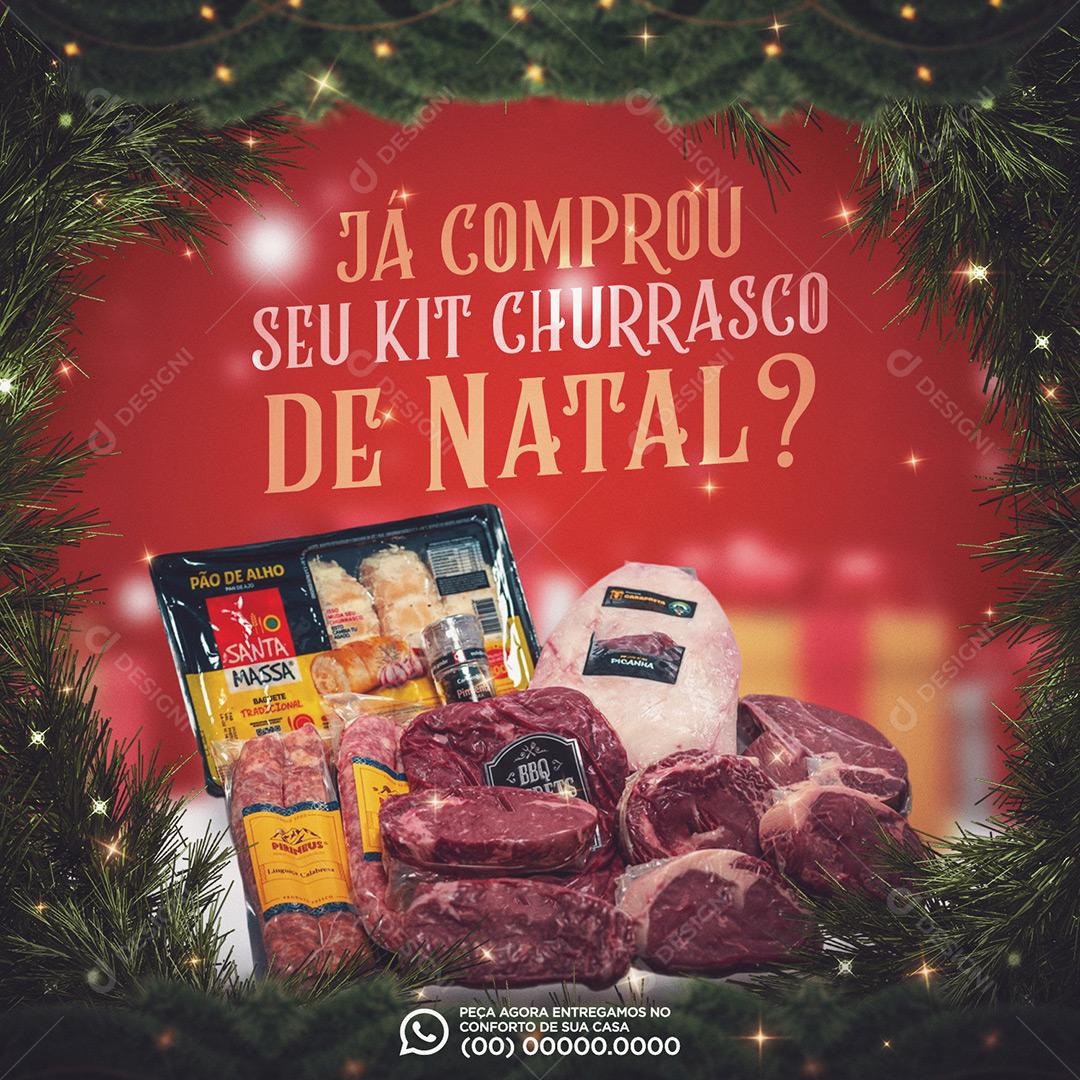 Social Media Já Comprou Seu Kit Churrasco De Natal PSD Editável