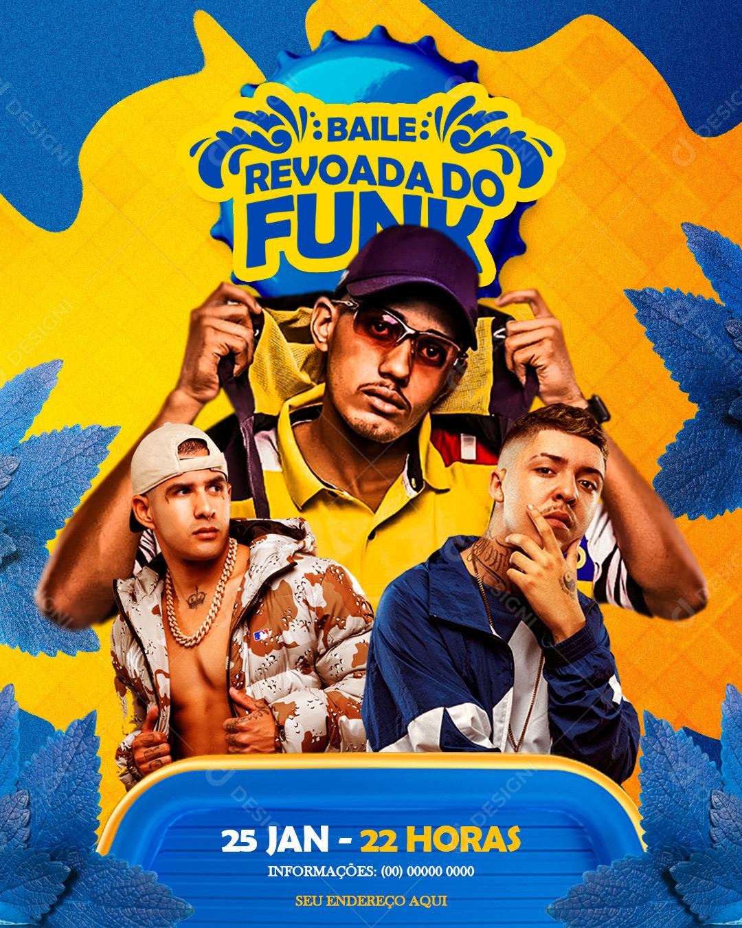 Flyers Revoada Do Funk Agenda Social Media PSD Editável