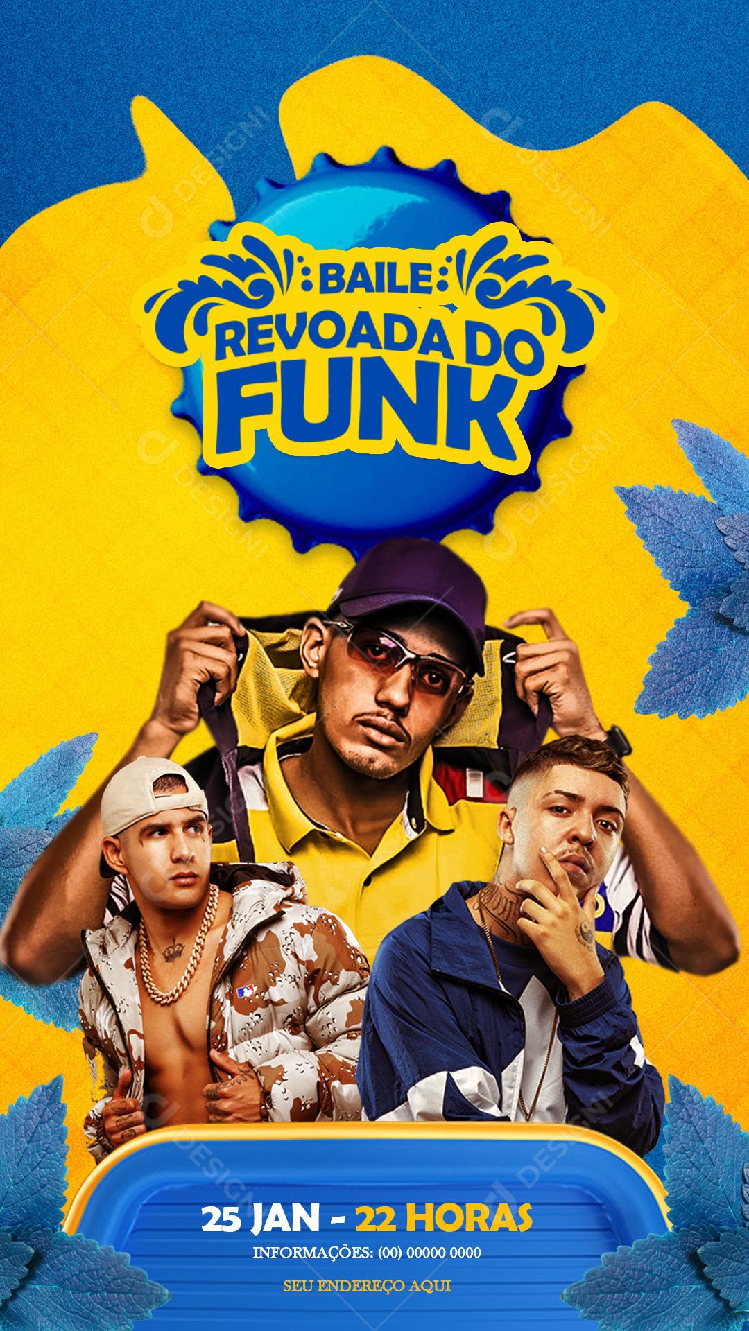 Flyers Revoada Do Funk Agendas Social Media PSD Editável