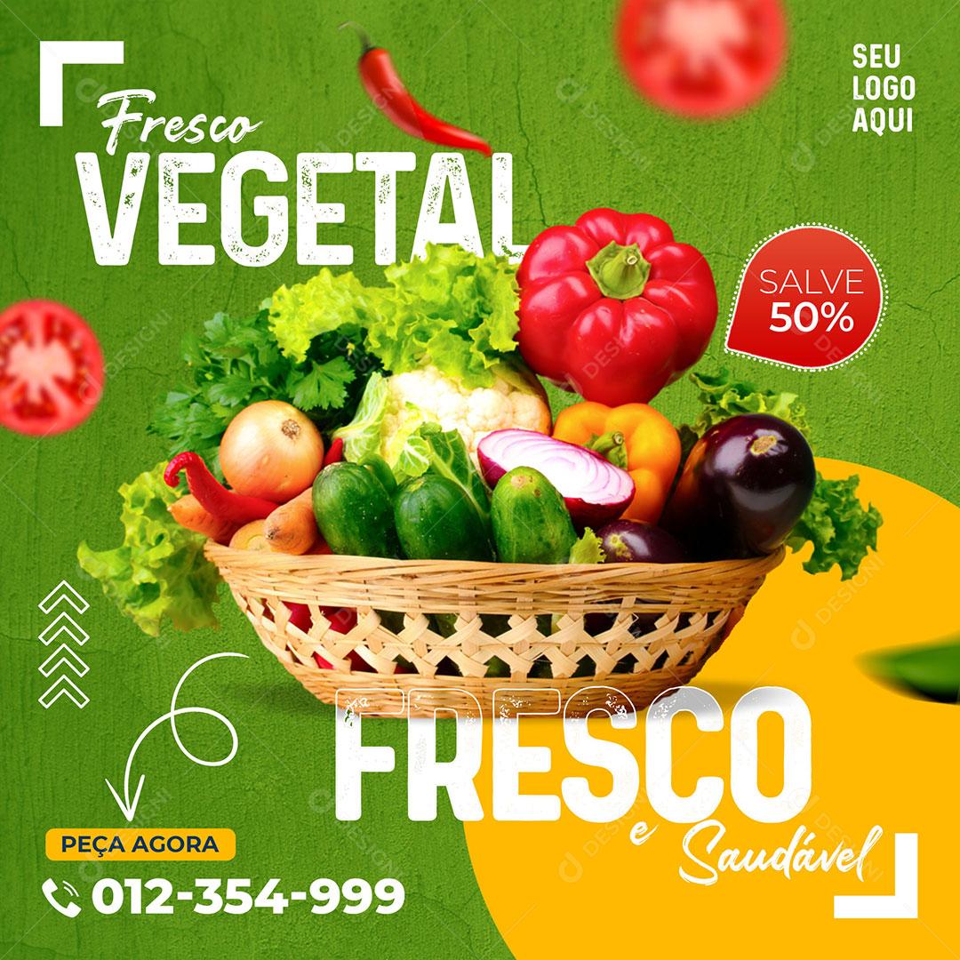 Post Feed Hortifruti Vegetal Fescas Editable PSD