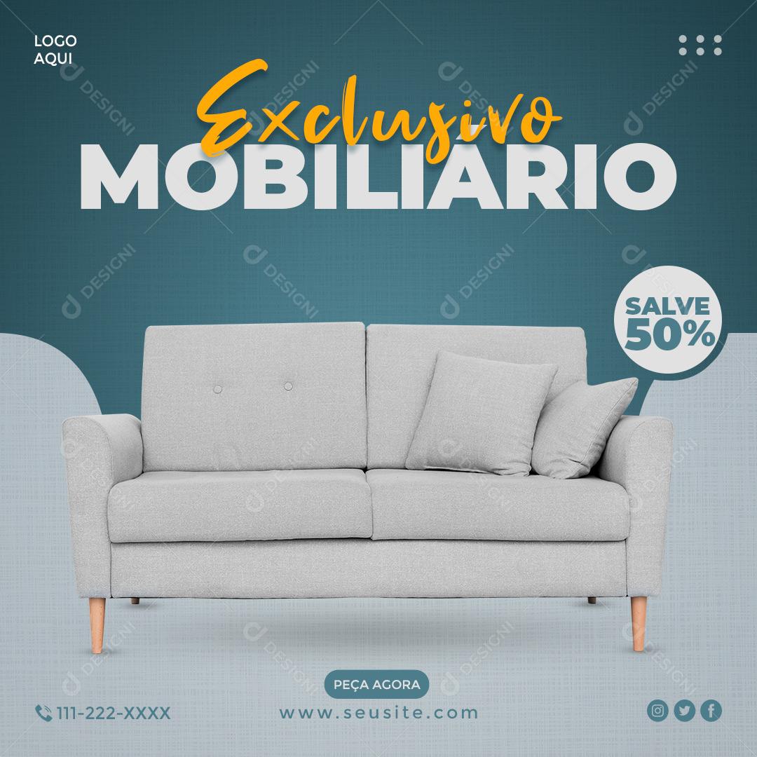 Social Media Exclusivo Mobiliário PSD Editável