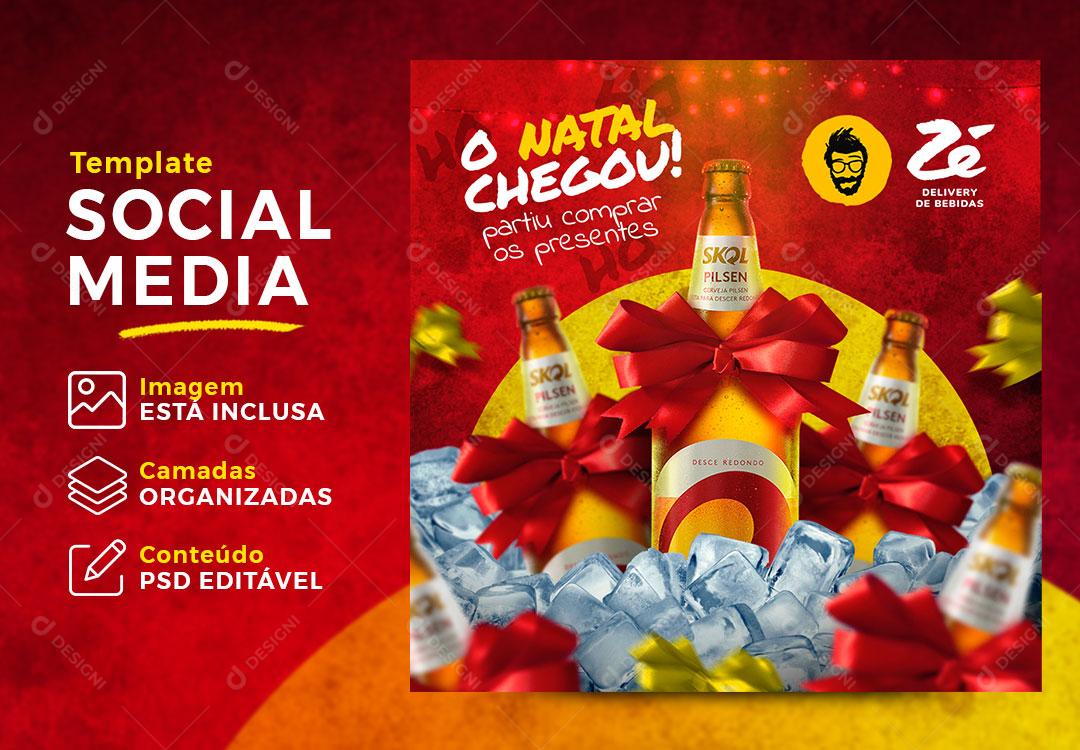 O Natal Chegou Partio Comprar Os Presentes Social Media PSD editável