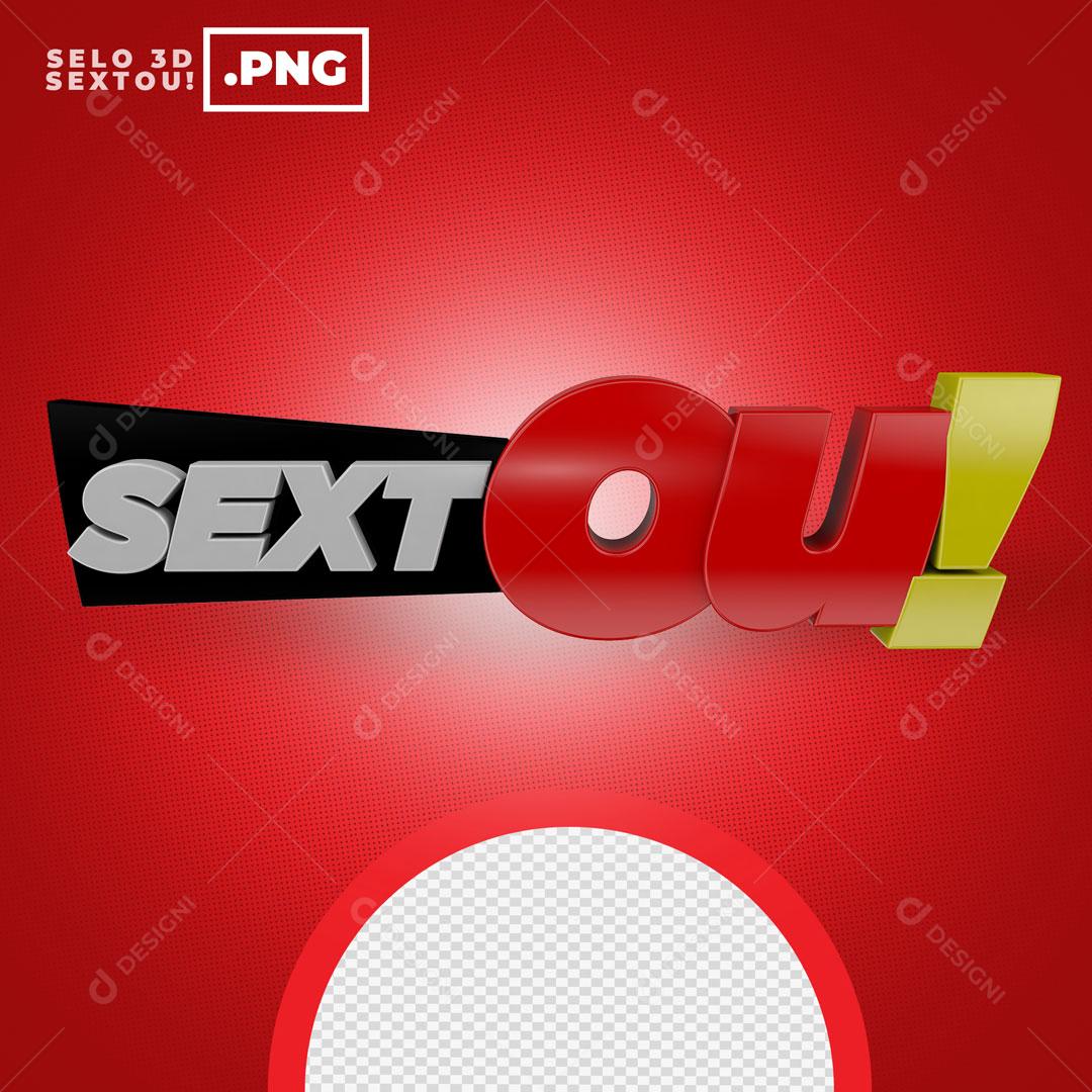 Selo 3D Para Composição Sextou PSD Editável