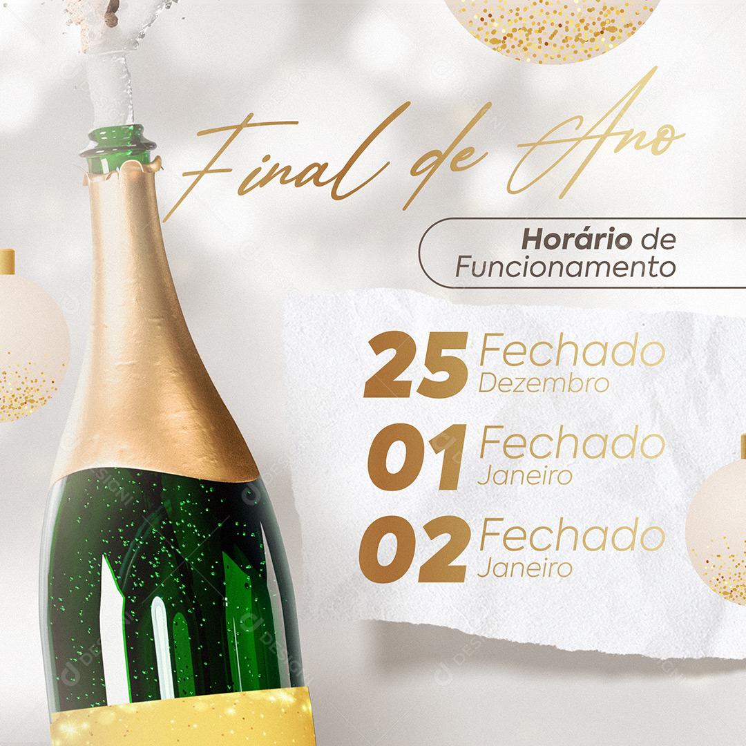 Social Media Final De Ano Agenda PSD Editável