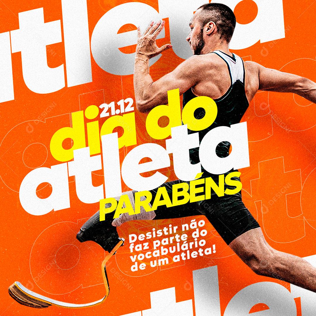Post Dia Do Atleta Social Media PSD Editável