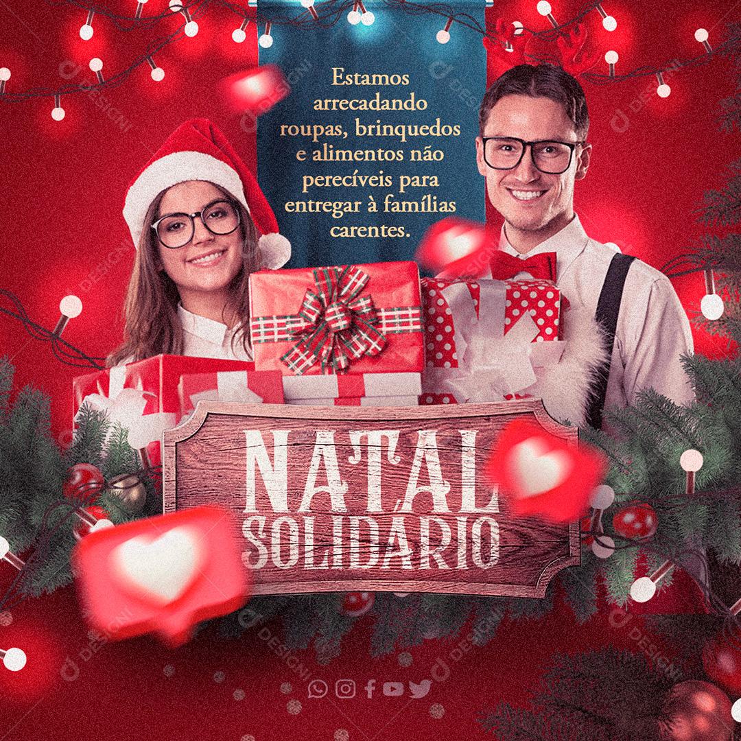 Post Natal Solidário Social Media PSD Editável