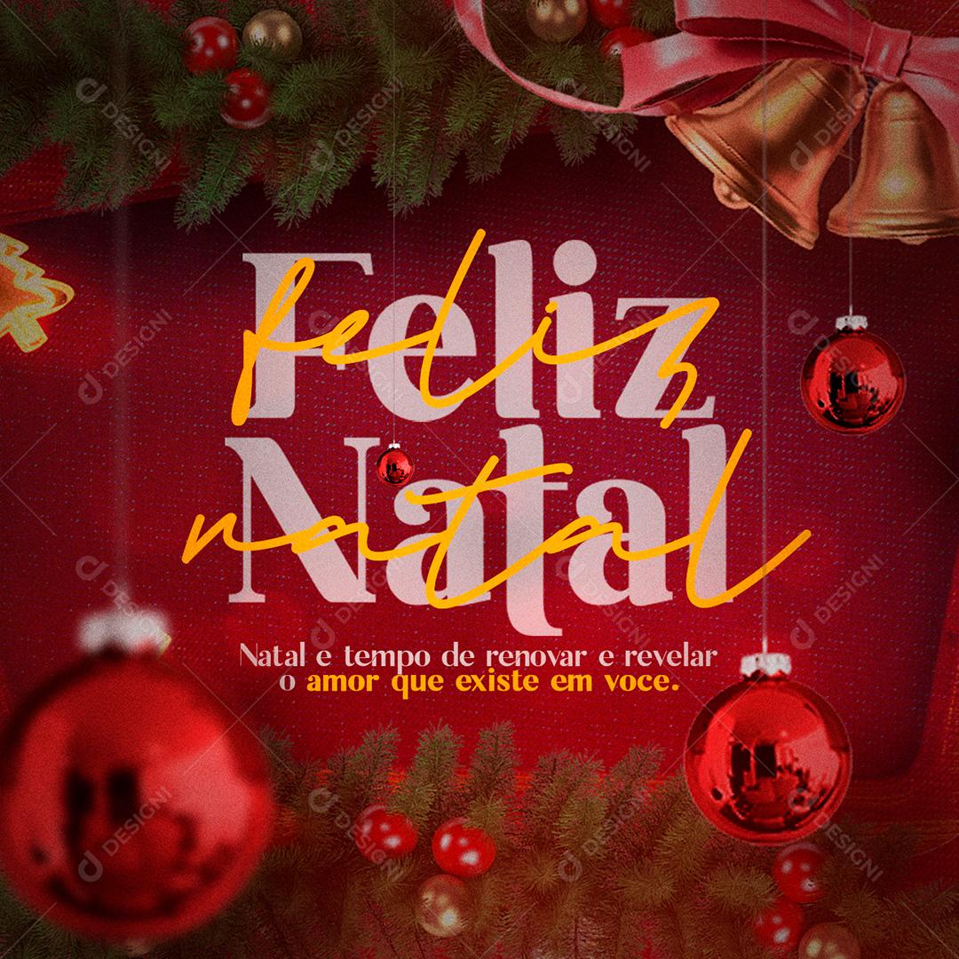 Post Feliz Natal Social Media PSD Editável