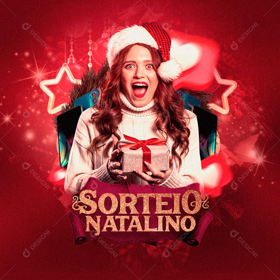 Post Natal Sorteio Natalino Social Media PSD Editável
