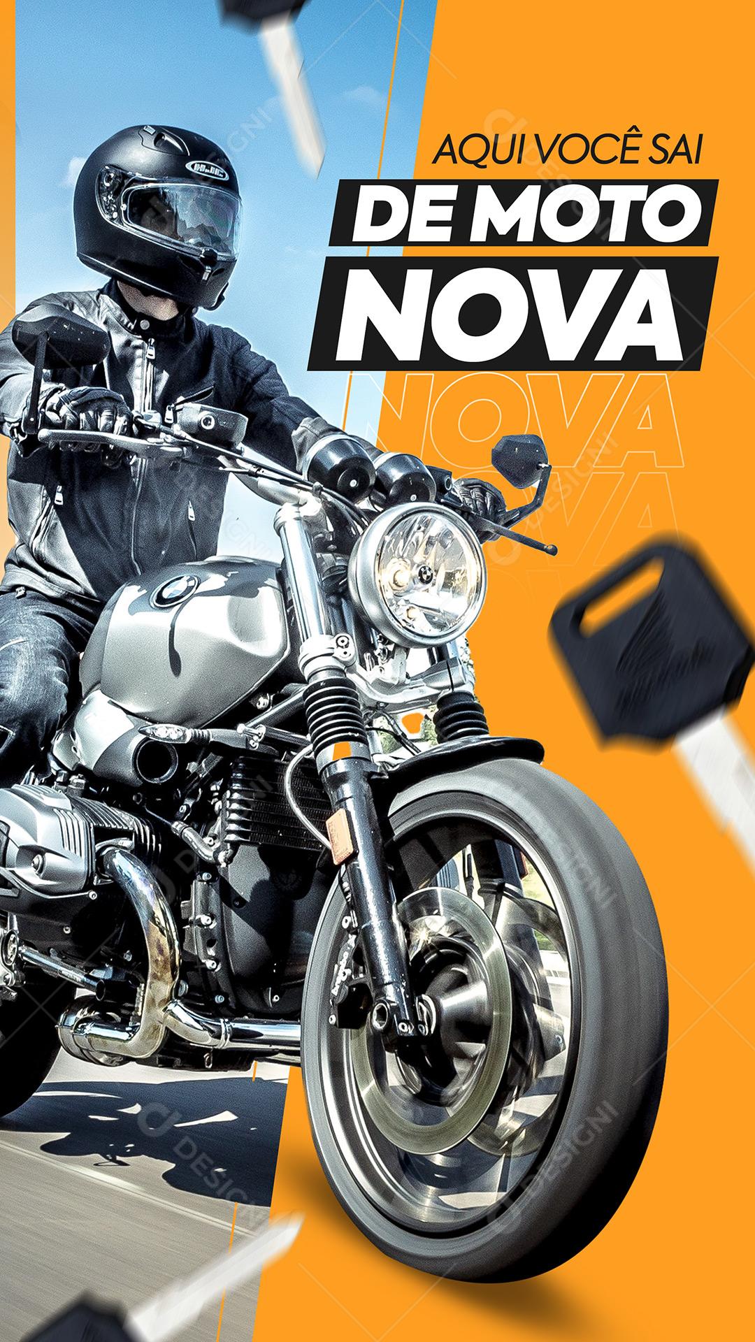 Moto Peças Aqui Você Sai De Moto Nova Social Media PSD Editável