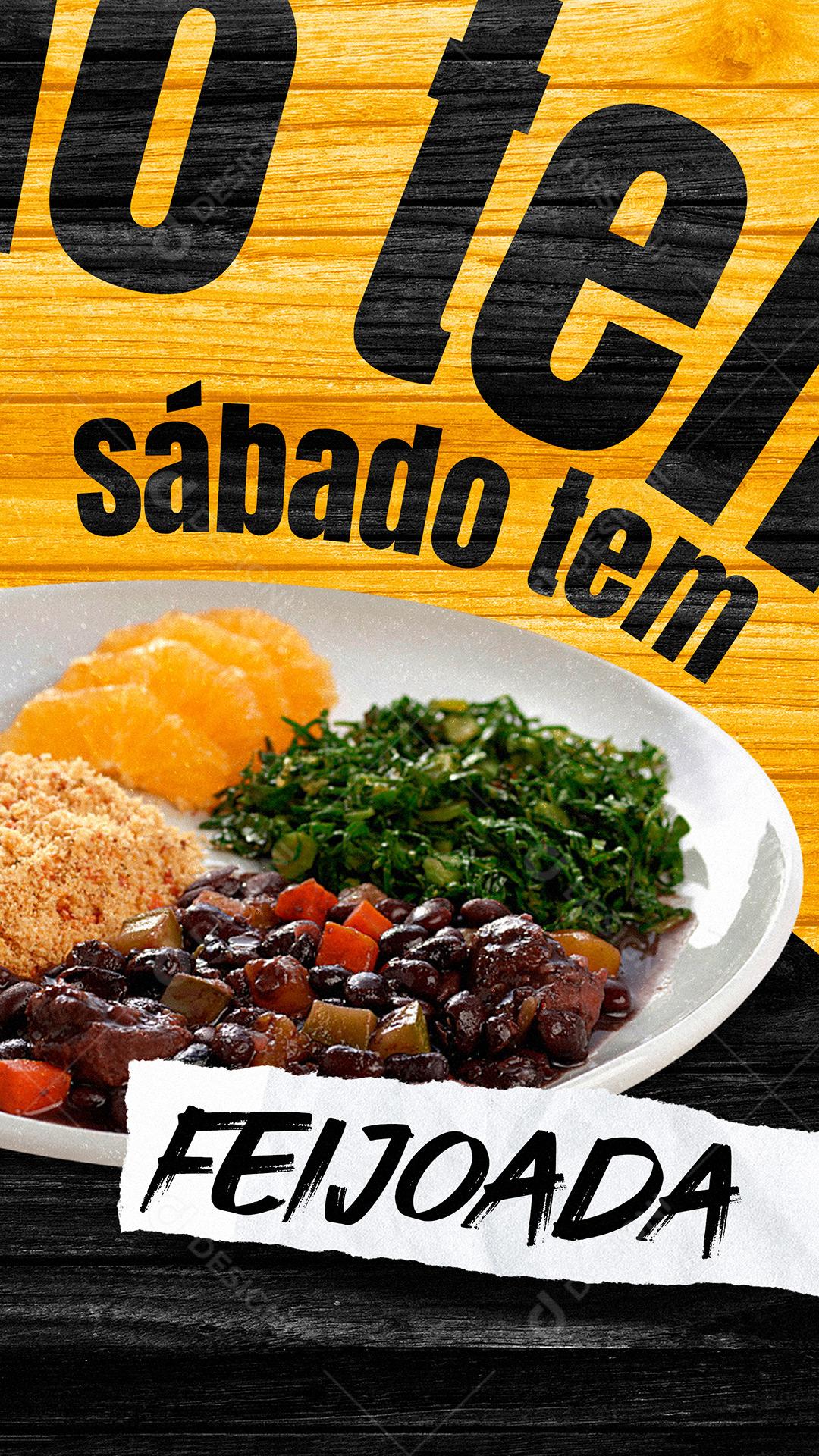 Restaurante Sábado Tem Feijoada Social Media PSD Editável