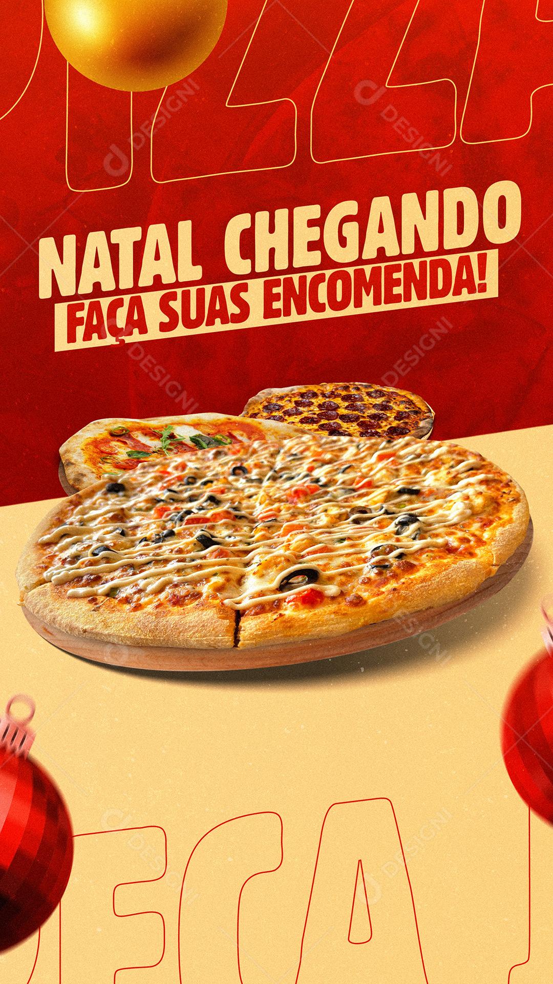 Social Media Natal Chegando Faça Sua Encomenda PSD Editável