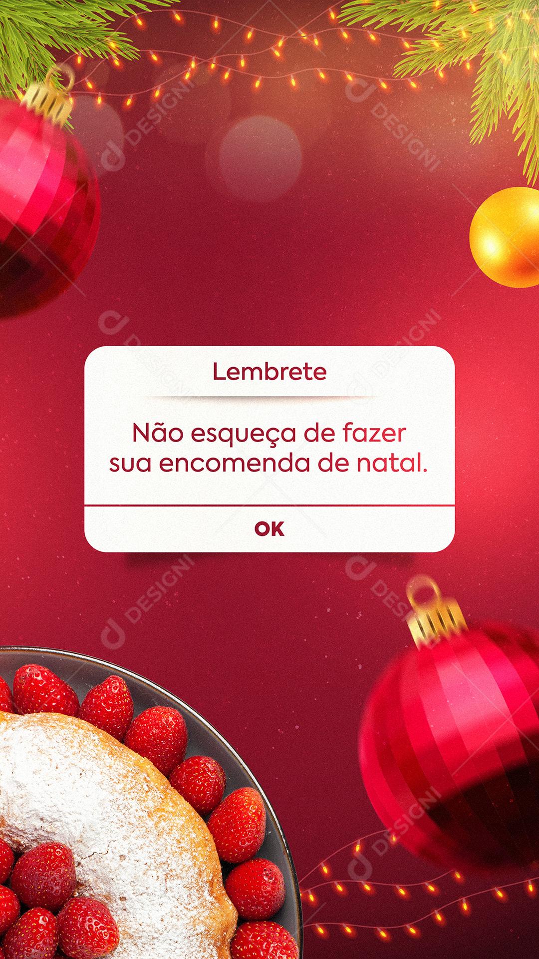 Social Media Lembrete Natal Caixa De Perguntas PSD Editável