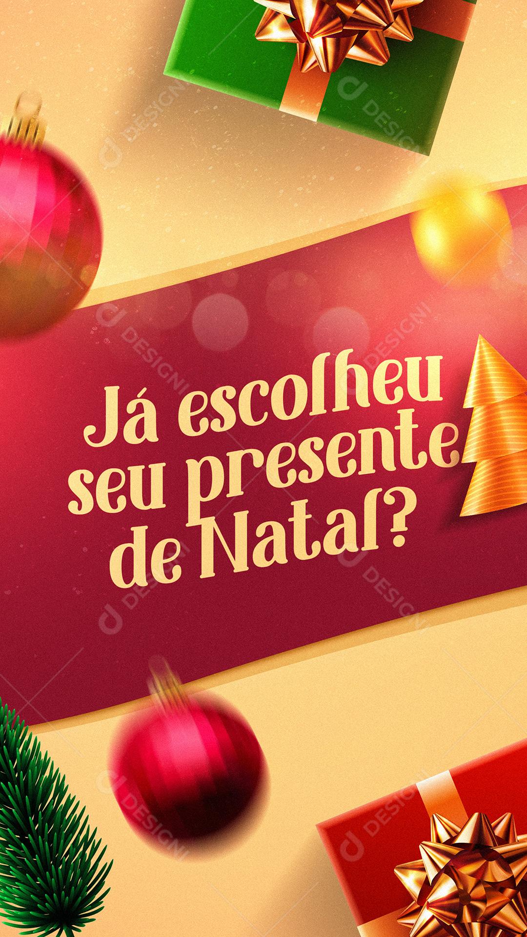 Já Escolheu Seu Presente De Natal Social Media PSD Editável