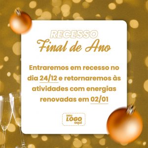 Post Recesso De Ano Novo Social Media PSD Editável