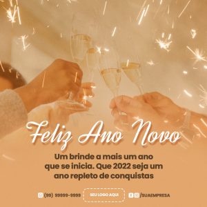 Post Feliz Ano Novo Social Media PSD Editável