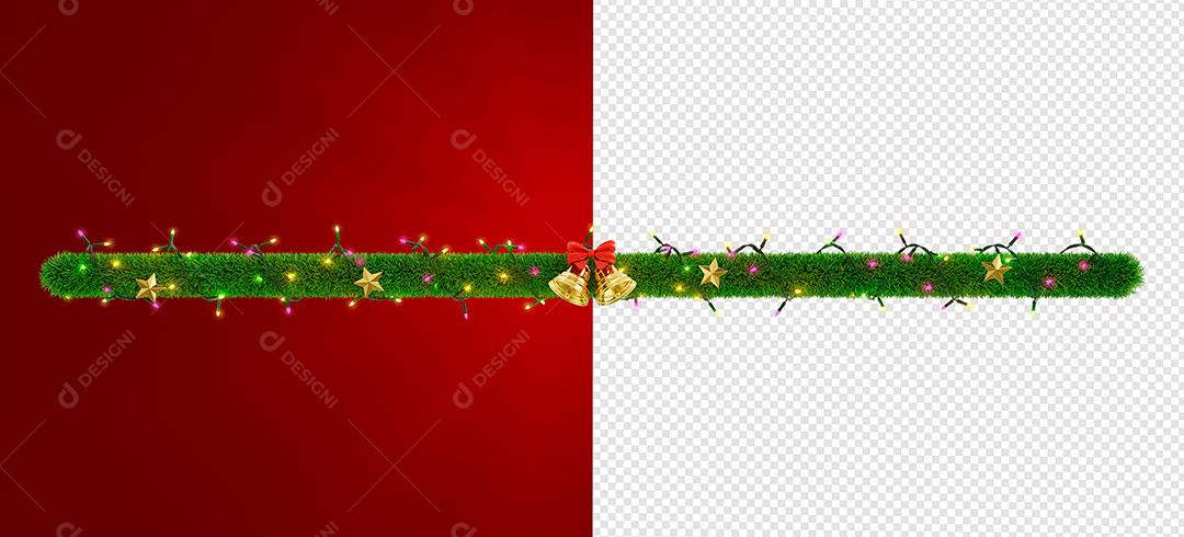 Elemento Natalino Guirlanda Com Enfeites PNG Transparente Sem Fundo