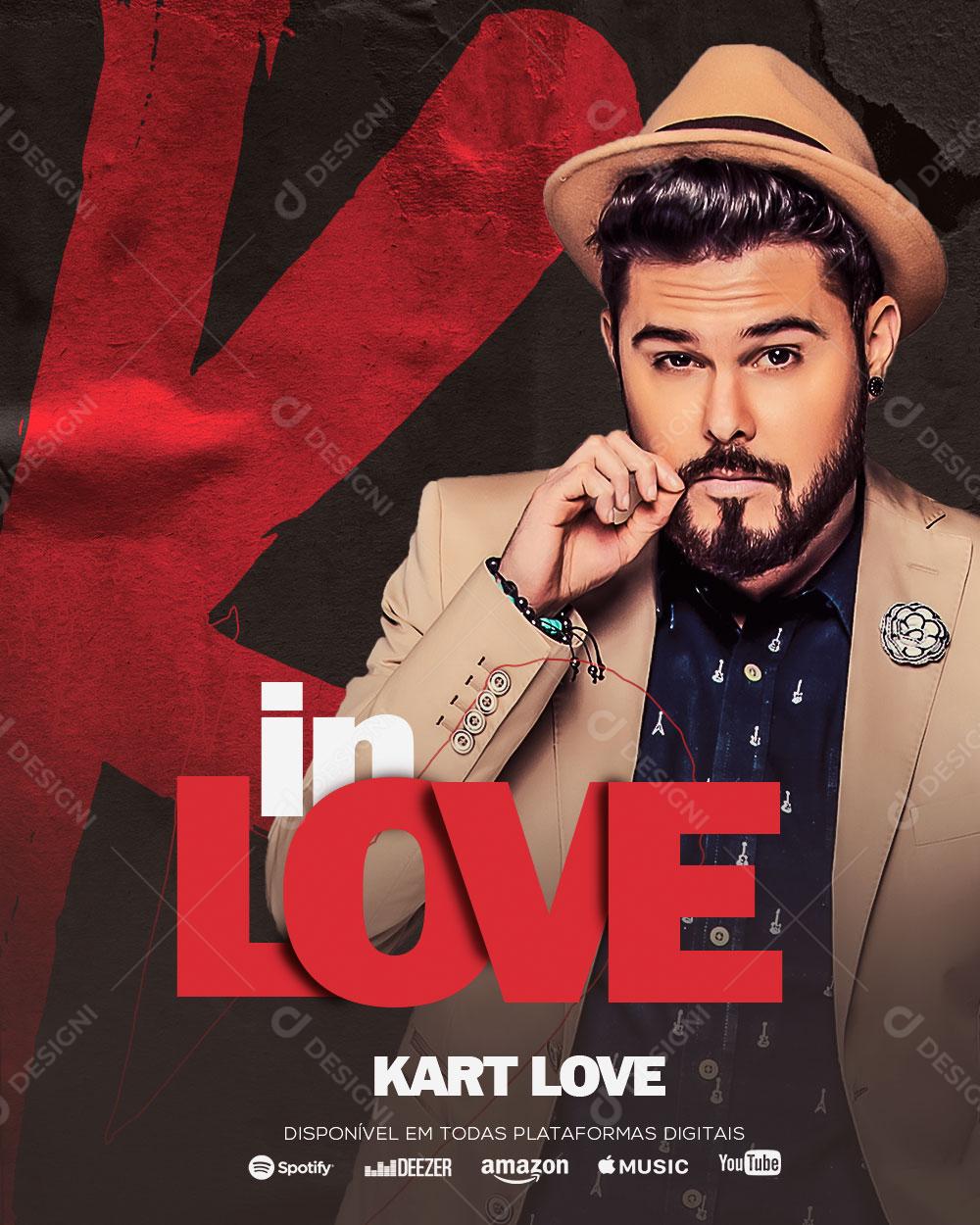 Flyer Story Show In Love Cantor Kart Love Social Media PSD Editável