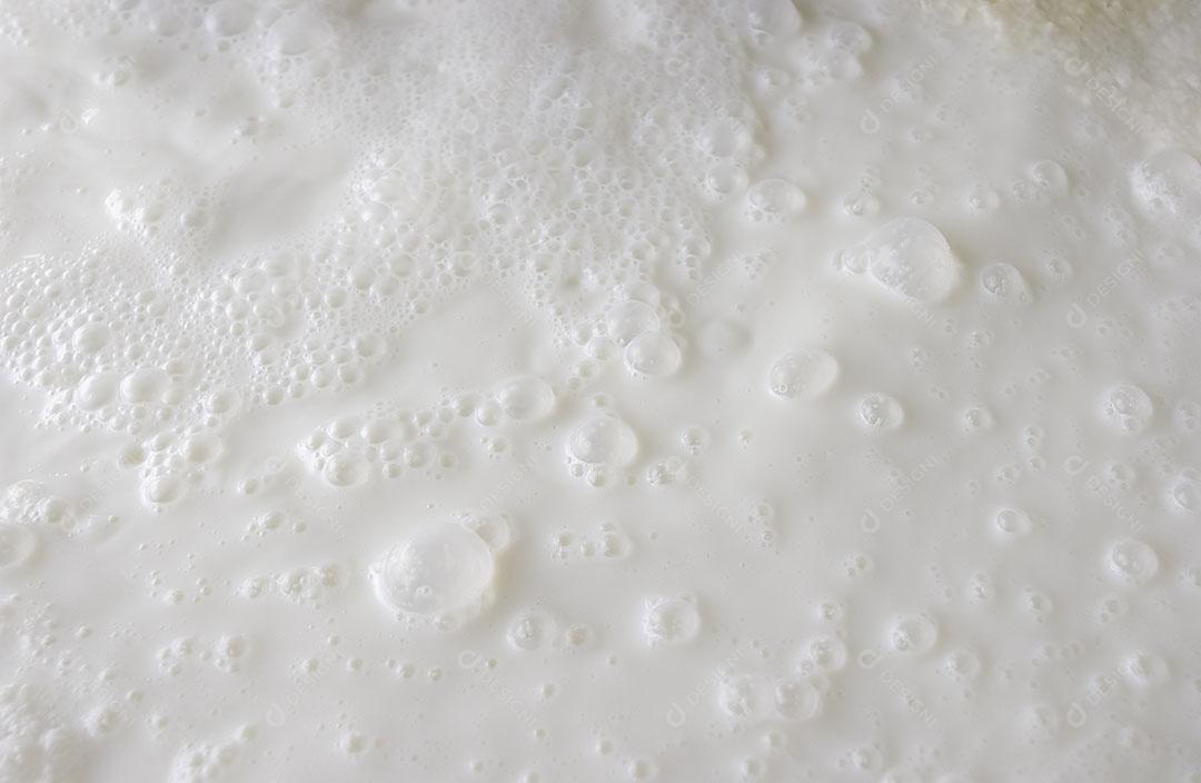 Leite Fresco Bolhas Formando 3 Imagem JPG