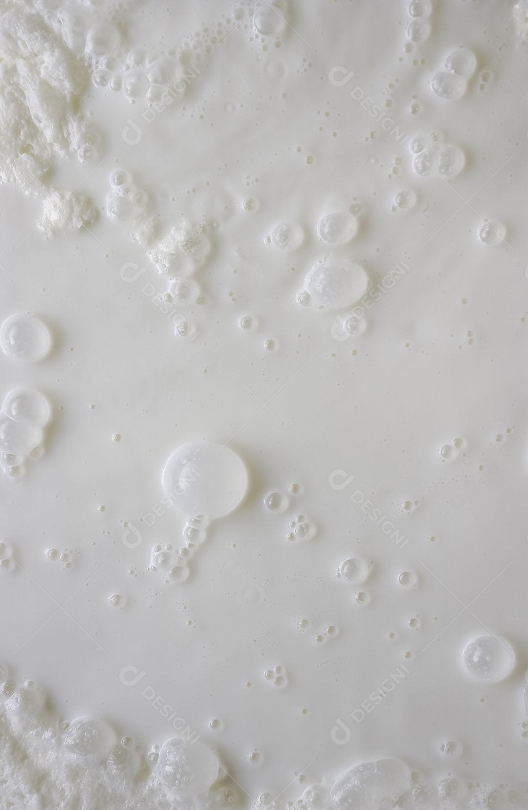 Leite Fresco Bolhas Formando Imagem JPG