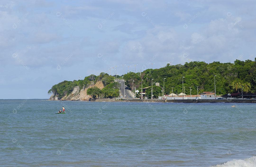 Joao Pessoa Paraiba Brazil 25 De Maio De 2021 Praia Da Manaíra Com Coqueiros Imagem JPG
