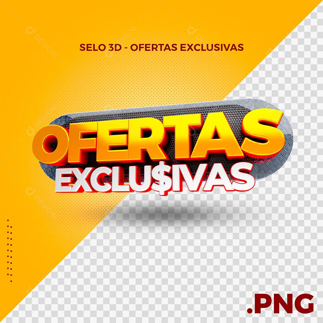 Ofertas Exclusivas Selo 3D Para Composição PSD