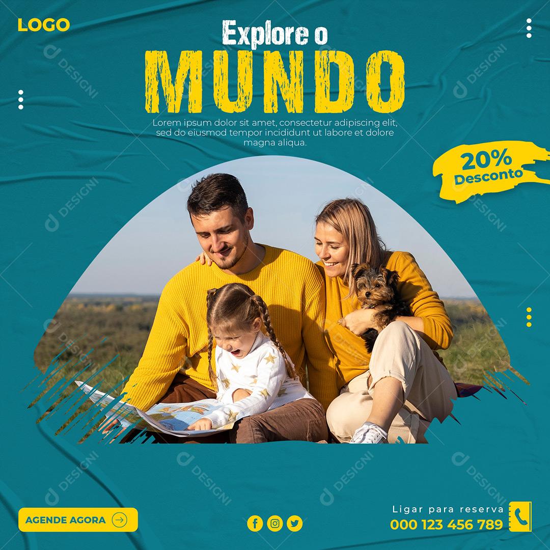 Social Media Modelo Para Agências De Viagens PSD Editável