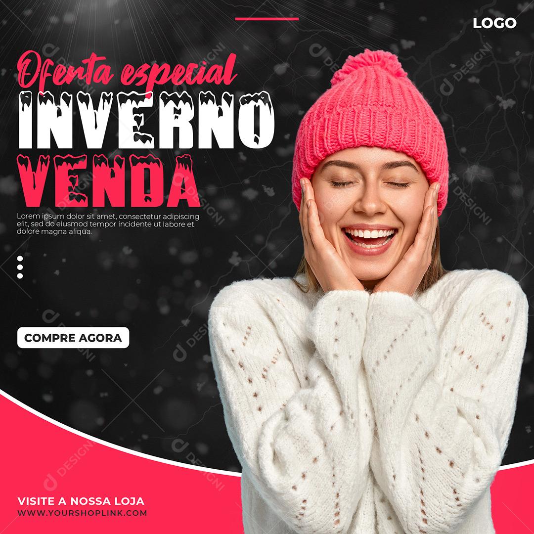 Social Media Lojas Modelo De Postagem De Venda De Inverno PSD Editável