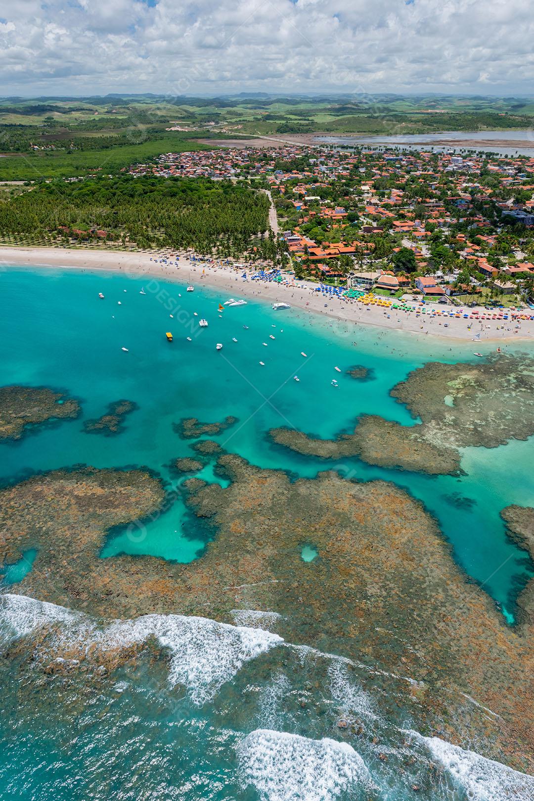 Praia Em Porto De Galinhas Próximo A Recife Imagem JPG