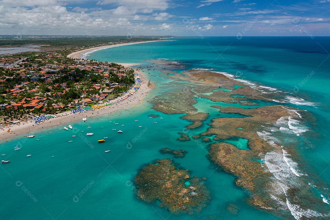 Praia Em Porto De Galinhas Próximo A Recife Imagem JPG