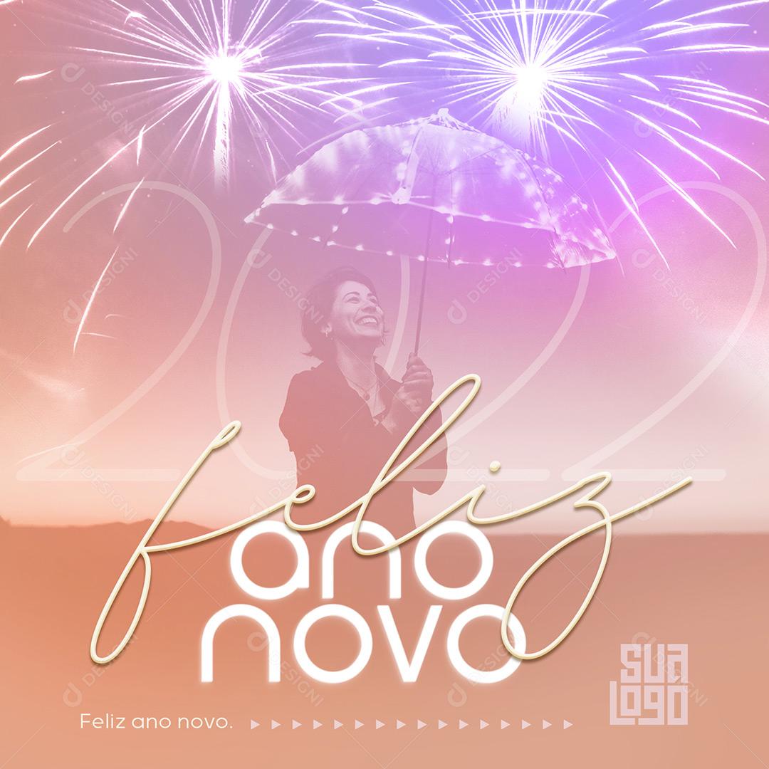 Social Media Feliz Ano Novo PSD Editável