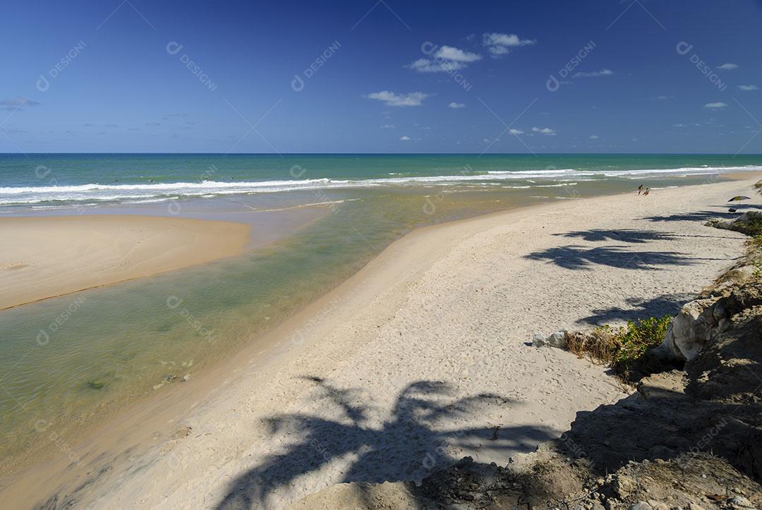 Praia Conde Perto De João Pessoa Paraíba Brasil Fevereiro Imagem JPG