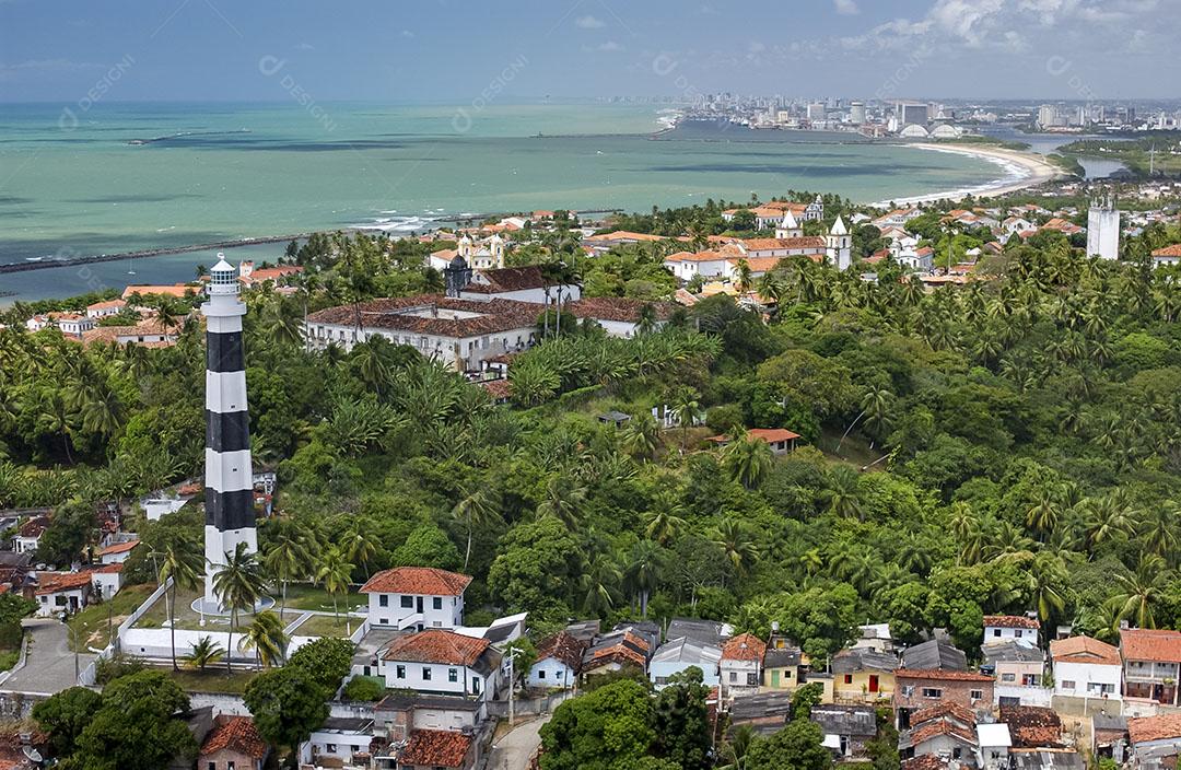 Farol E A Cidade De Recife Ao Fundo Imagem JPG