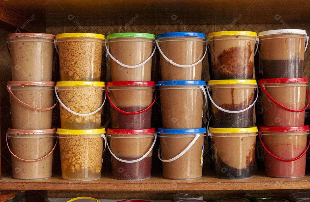 Foto Doce de Leite Artesanal Venda Potes Plásticos Doce Imagem JPG