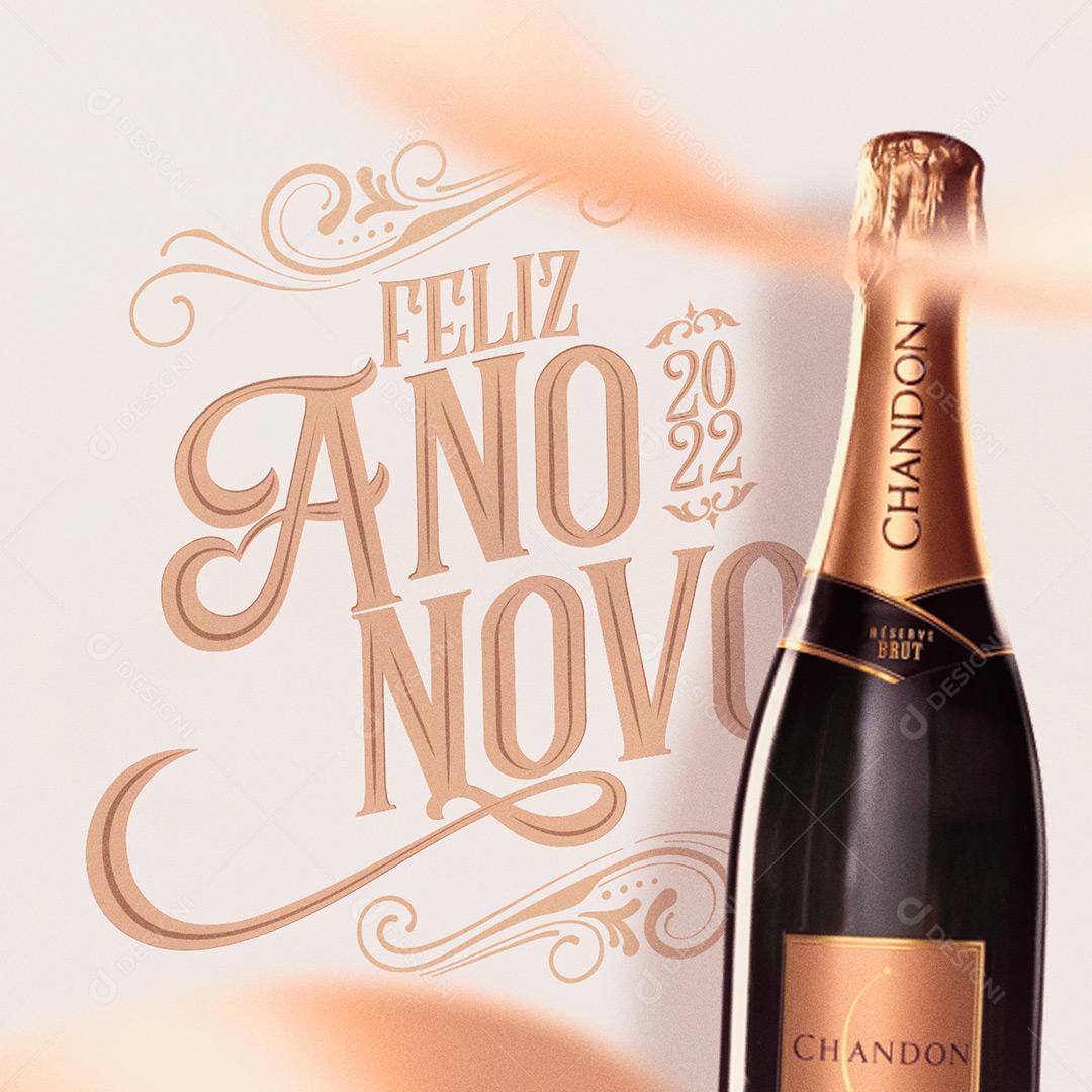 Social Media Feliz Ano Novo 2022 PSD Editável