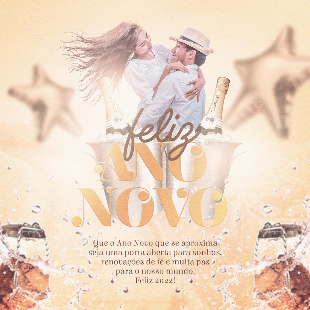 Feliz Ano Novo Que Seja Renovações De Fé E Paz Social Media PSD Editável