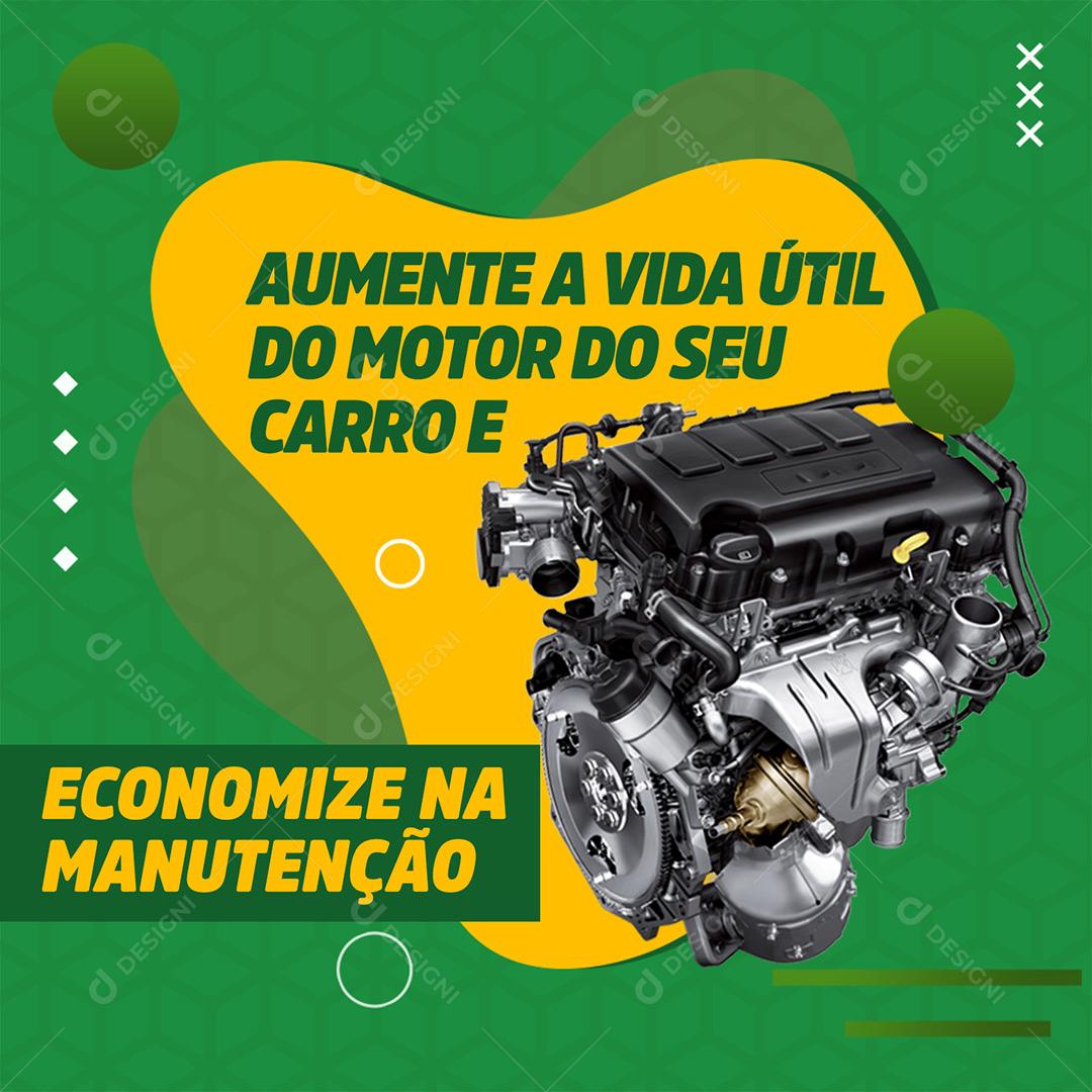 Borracharia Aumente A Vida Útil Do Motor Do Seu Carro Social Media PSD Editável