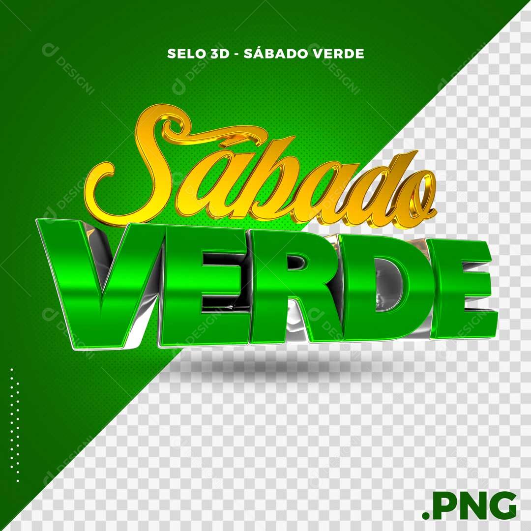 Selo 3D Para Composição Quarta Verde Social Media PSD Editável