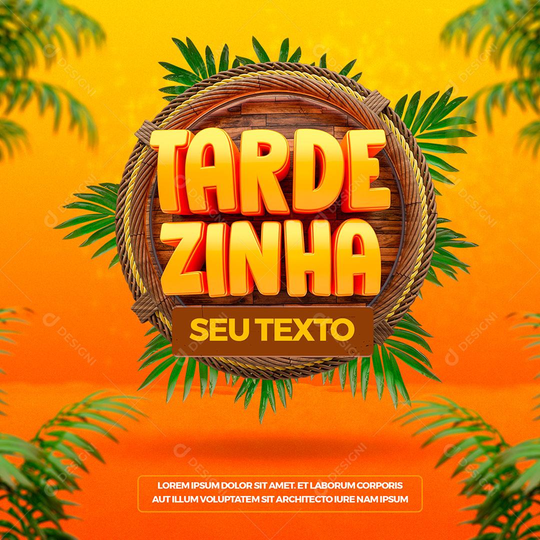 Tardezinha Selo 3D Para Composição PSD Editável