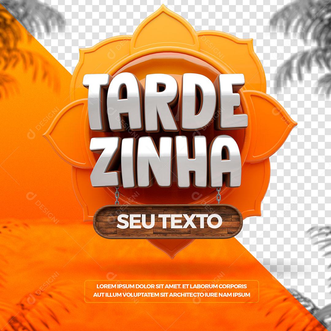 Tardezinha Selo 3D Para Composição PSD Editável