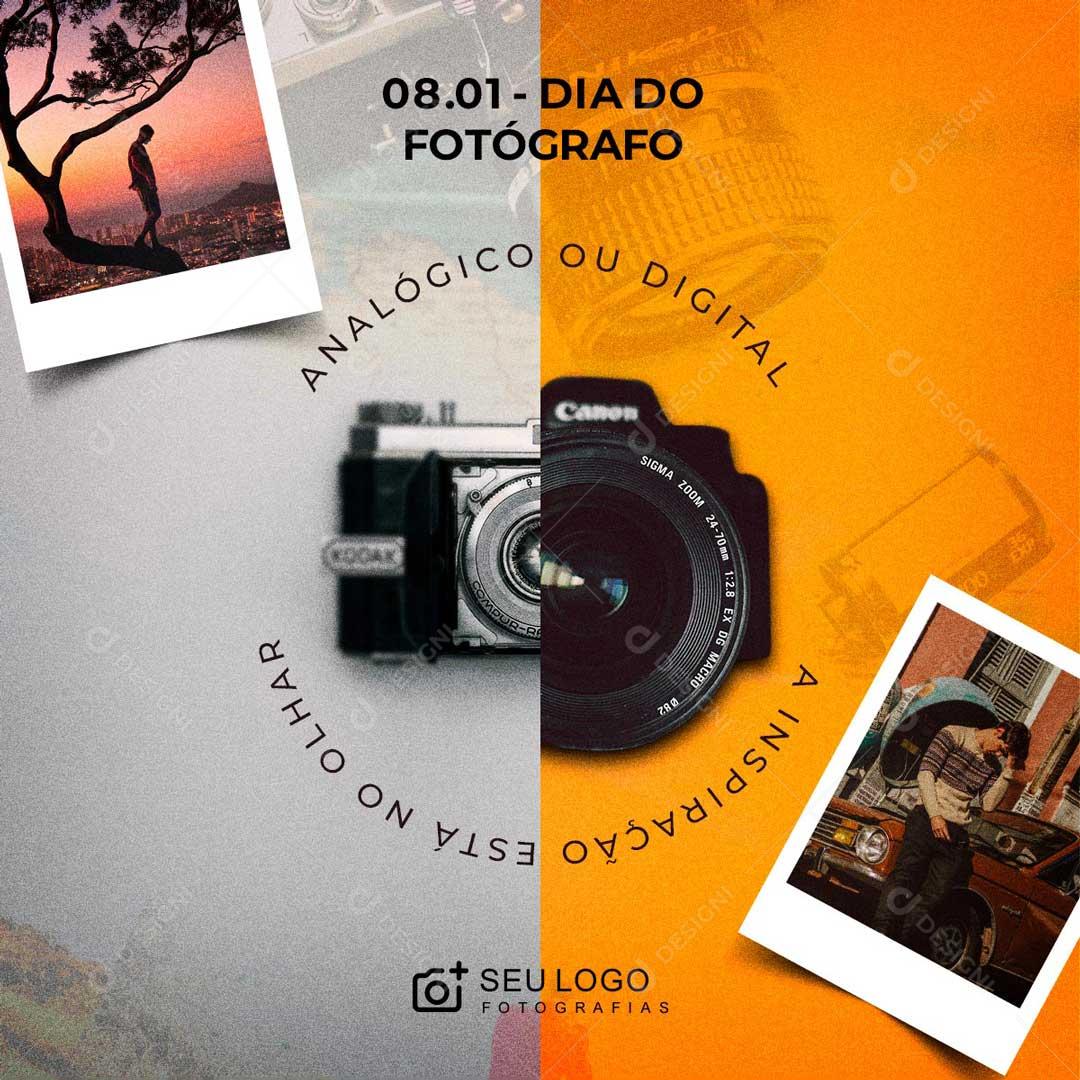 Dia Do Fotografo Analógico Ou Digital Social Media PSD Editável